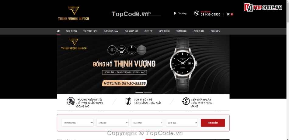 Source website,website bán hàng,website bán đồng hồ,Website bán đồng hồ